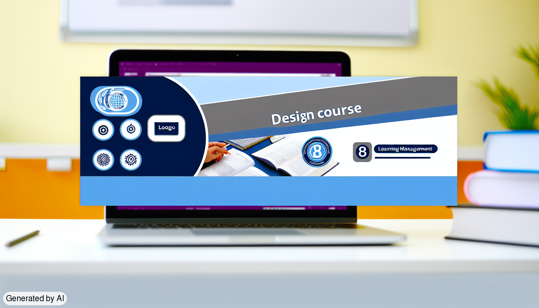 Design a course banner for a Training Workshop on a Learning Management System. The banner should have a formal, academic style with the logo of a popular open-source learning platform. It should convey professionalism and be suitable for an educational setting. The colors should be balanced and not too vibrant, reflecting the seriousness of the workshop. Additionally, the title of the workshop should be clearly visible, in a legible font in the central position of the banner. - Generated by AI